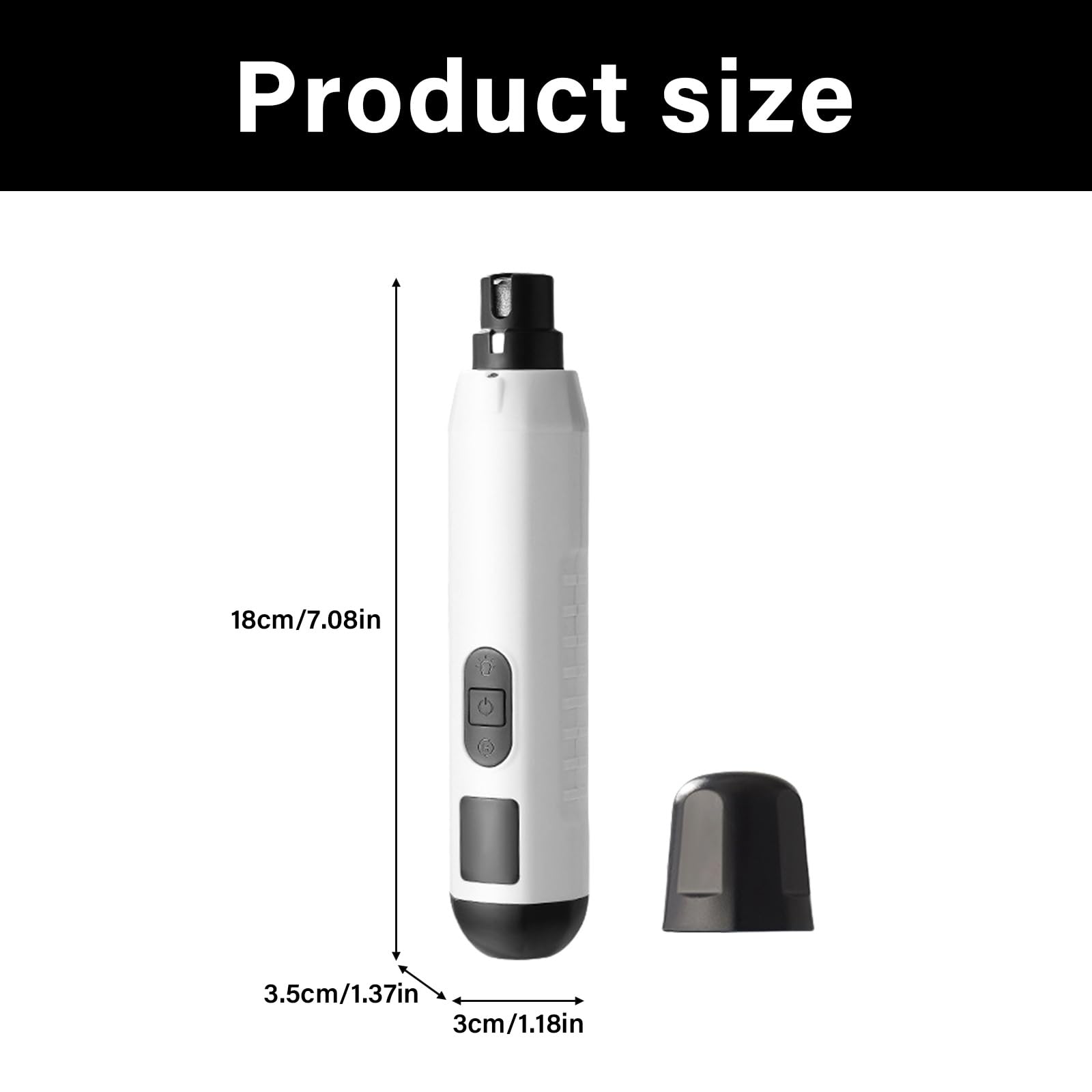 Smerigliatrice per unghie con doppia luce e display LCD per la cura precisa delle unghie rifilatura a casa lima per unghie a basso rumore per animali domestici