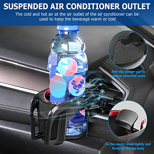 Portavasos y Soporte de Teléfono para Ventilación de Auto 2 en 1 Negro/Rojo miniatura 3