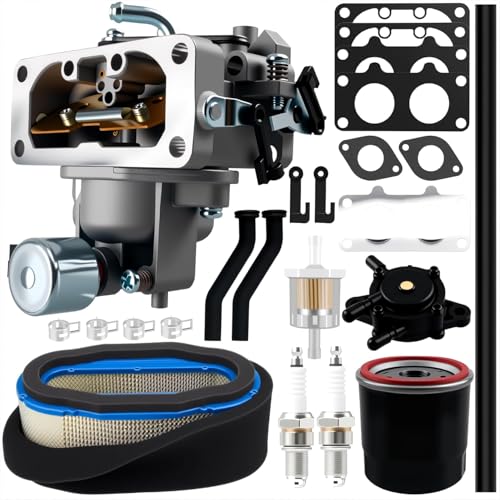 Z445 Carburetor Compatible with John Deere Z445 Z465 Zero Turn Mower - Compatible with FH721V 25Hp Engine, Includes Air Filter & 596163 Vacuum Hose