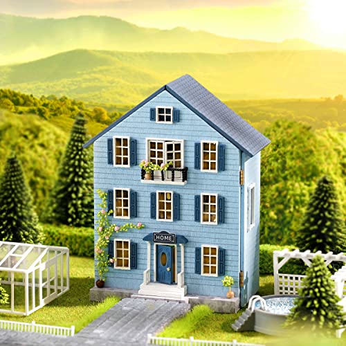 CUTEROOM Diy Dolls House Kit,Miniature Dolls House Kit with Furniture and LED Lights,Handmade Crafts Diy Miniature Room Kit for Teens Adult Gift (Molan House) - Image 4