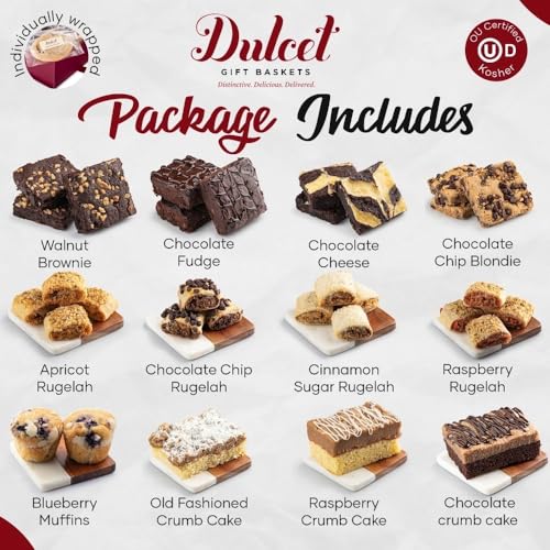 image for Dulcet Gift Baskets Deluxe Gourmet Food Gift Basket, Cakes for Deliver