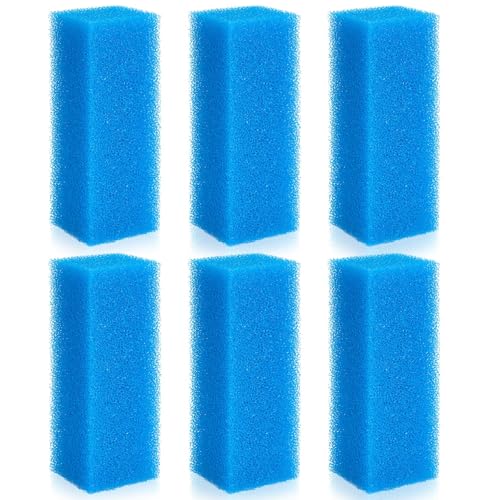 Image of Threlaco 6 Pack Foam Filters Compatible with AquaClear 110 Power Filter, Aqua Clear A623 Aquarium Filter, Foam Insert Sponge Pads for Use in Freshwater & Saltwater Aquarium (Blue)