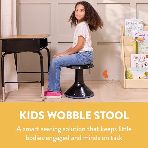 Image of Back2School Express Wobble Sensory Stool, 15in Seat Height, Flexible Seating, Black