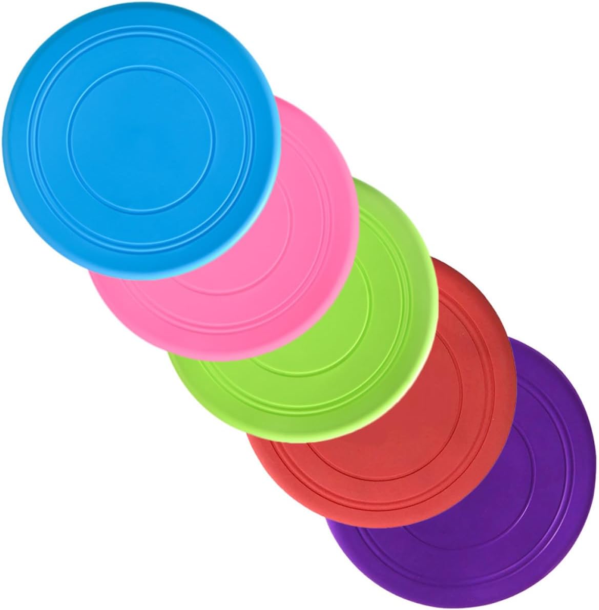 UPKOCH 5pcs Dog Flying Disc Bite-Resistant Silicone Interactive Throwing Discs Outdoor Training Play Set for Dogs