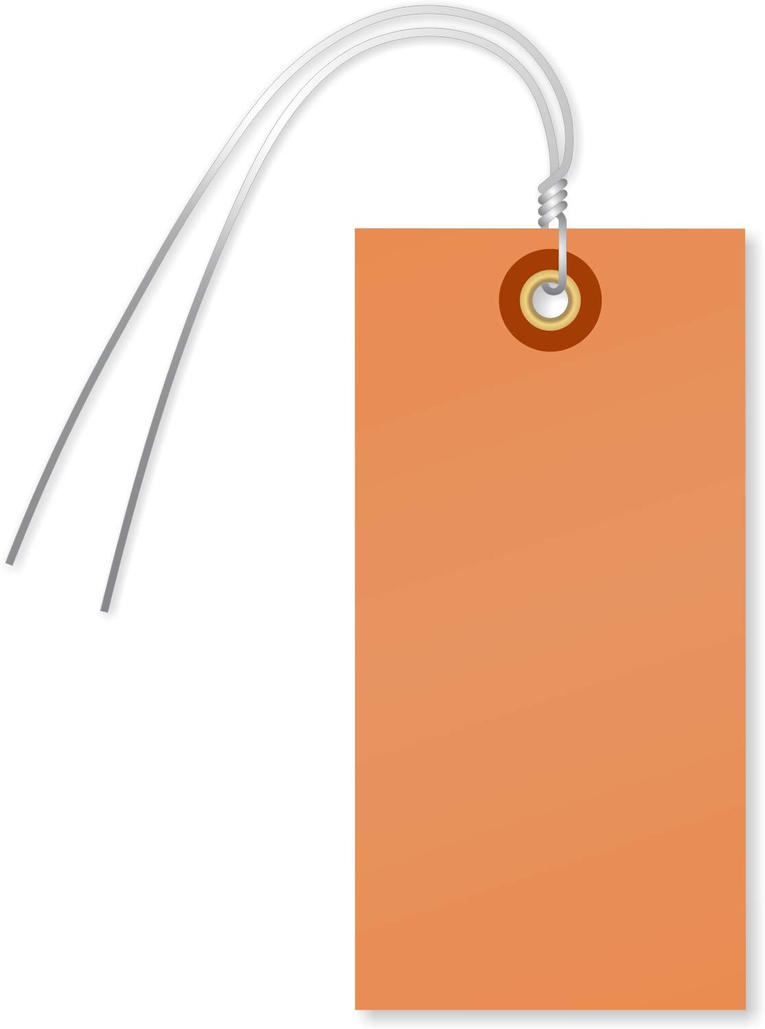 SmartSign Tyvek Lot de 100 étiquettes d'expédition vierges avec fil Orange Taille 5