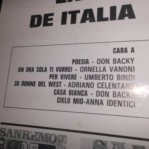 Miniatura 7 de Exitos de Italia - Tutii Successi Italiani Various Vol 2 LP Vinyl