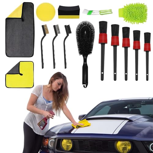 Brosses de nettoyage intérieur de voiture : lot de 15 pour camion et bateau
