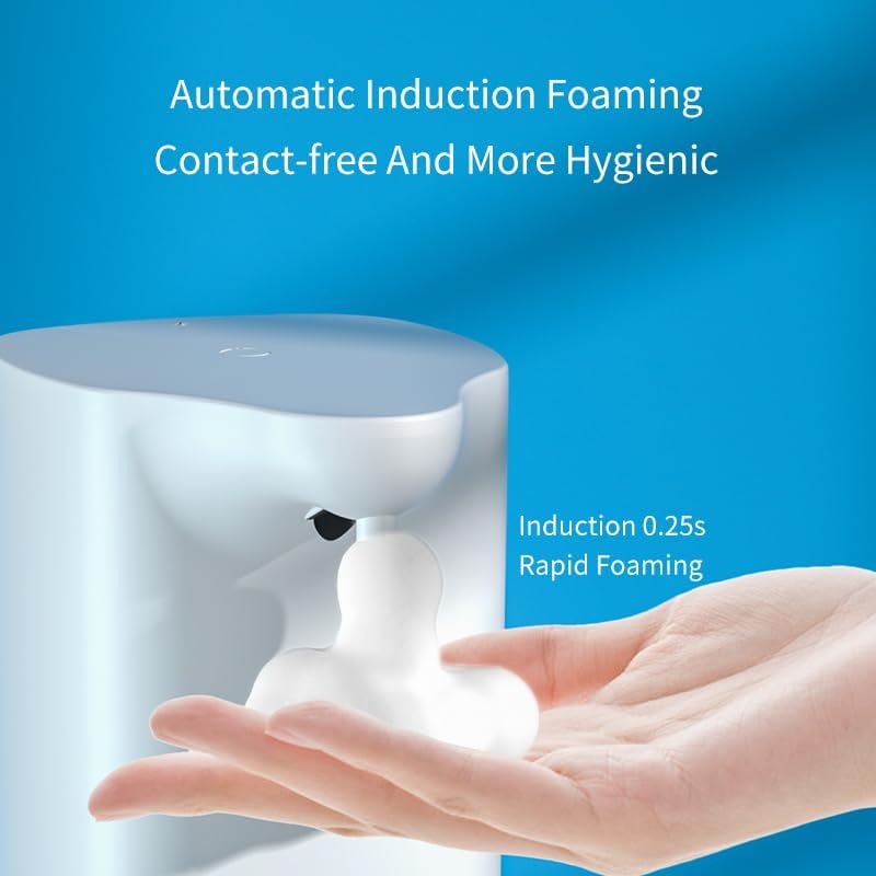 Miniatura 3 de Dispensador automático de jabón espumoso, recargable, 11.8 onzas sin contacto con sensor de movimiento para baño, cocina, F1818