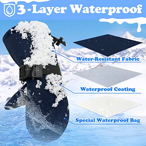 Image of Sarfel Toddler Mittens - Waterproof Snow and Ski Gloves for Kids, Baby Winter Mittens With Thinsulate, Navy, 1-2 Years