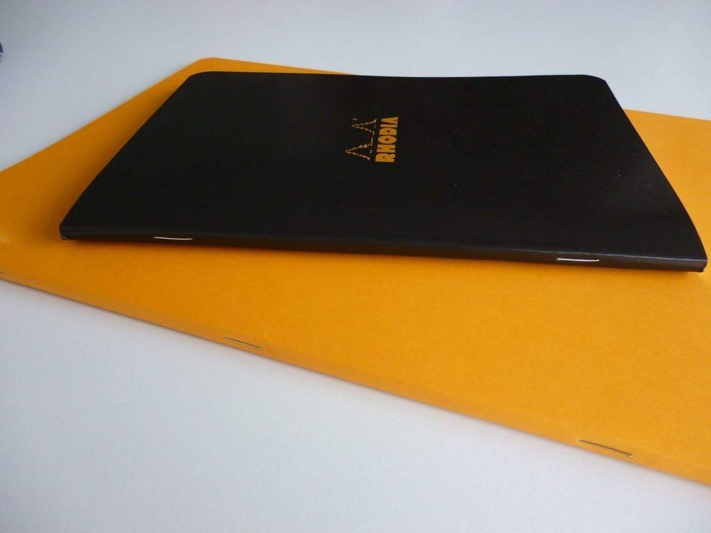 Pack of 5 Rhodia Black Side Staplebound A4 Notebook (8.25 X 11.75)