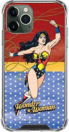 Skinit Clear Phone Case Compatible with iPhone 12 Pro Max - Officially Licensed DC Comics Wonder Woman Ready to Fight Design