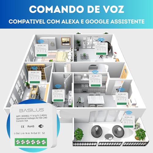 Mini Interruptor Inteligente Wifi Automação Tuya Comp. Alexa