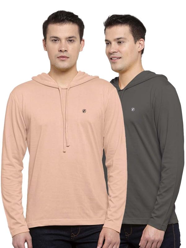 friskers Men Pack of 2 Full Sleeve Solid Hoody Tshirt | Full Sleeve Without Rib Hoody T-Shirt for Men-picture-43