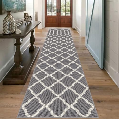 Shacos Hallway Runner Rug 2'X10' Washable Long Runner Rug Non Slip Water Absorbent Entryway Rug Runner Indoor Entrance Floor Mat For Kitchen Laundry Room cover