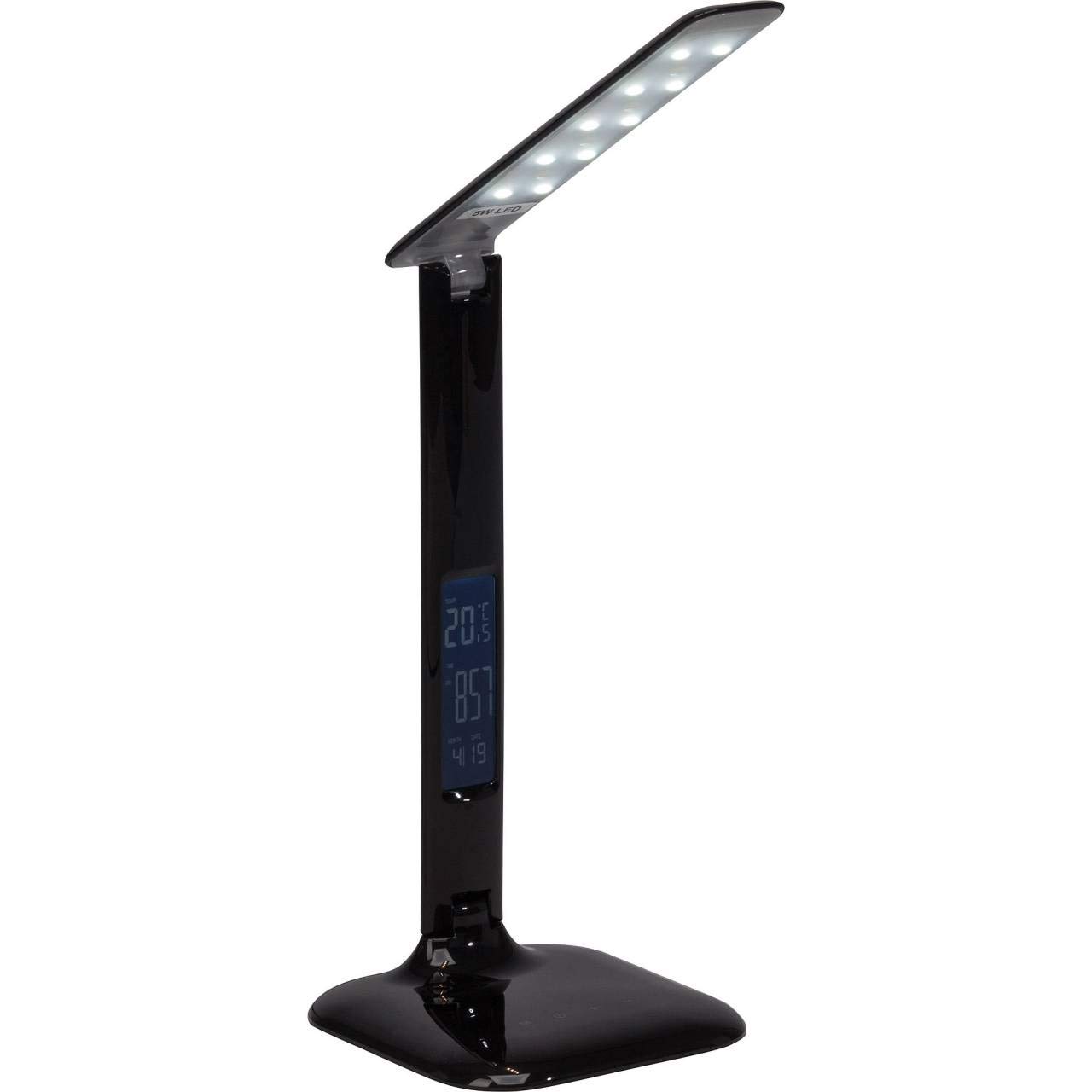 BRILLIANT lampa Glenn LED lampa biurkowa czarna | 1 x 5 W LED zintegrowana (SMD), (300 lm, 2800-6500 K) | Skala A ++ do E, bezstopniowe ściemnianie za pomocą ściemniacza dotykowego