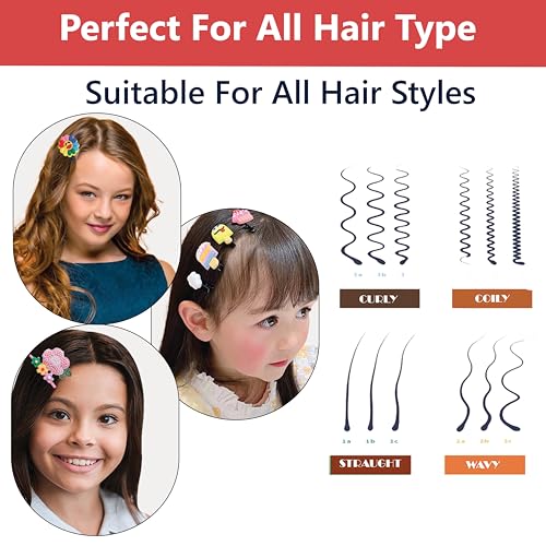 Image of TEMPERIA (1 Pack - 14 Clips) Hair Clips for Girls Kids - Girl Gift Items for Birthday - Cute Hair Clips & Pins Set for Baby & Small Girls - Girl Hair Accessories (Random Colors & Designs) (MN02)