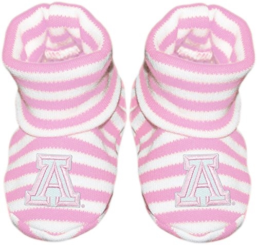 Creative Knitwear University of Arizona Block A Newborn Baby Striped Bootie Sock