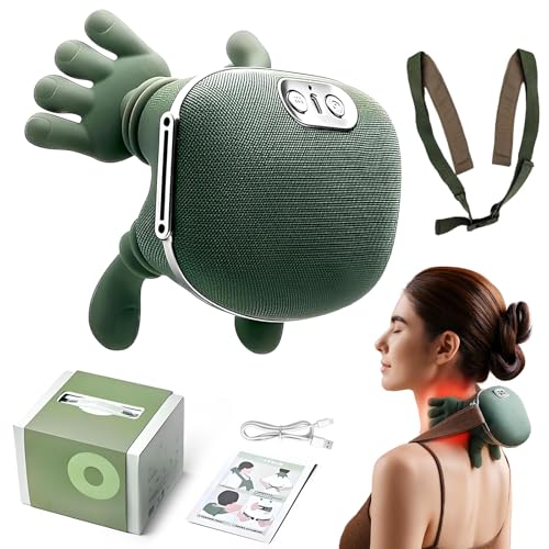 Neck Massager 4D Real Hands Massager USB Back Massager with Heat 3 Massages Levels & 2 Heating Levels Deep Massage for Neck Shoulder Back Pain Mothers Day Birthday Gifts for Mom Women