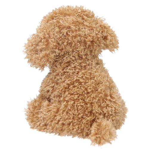 Depesche 13863 TOPModel Fur Ever Friends - Kuscheltier Hund Holly, mit lockigem Fell in Hellbraun, ca. 16 cm großes Plüschtier, Braun