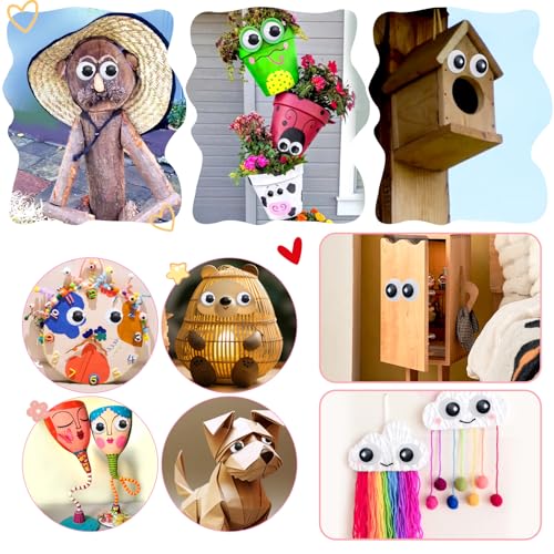 Image of TOAOB 150pcs 30mm Plastic Wiggle Googly Eyes Self Adhesive Black Round Sticker Eyes DIY Arts Crafts Scrapbooking Accessories