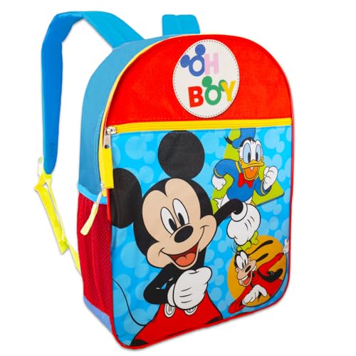 Disney Mickey Mouse Backpack Set For Kids - Bundle with Colorful Mickey Backpack, Stickers, & More | Mickey School Supplies2