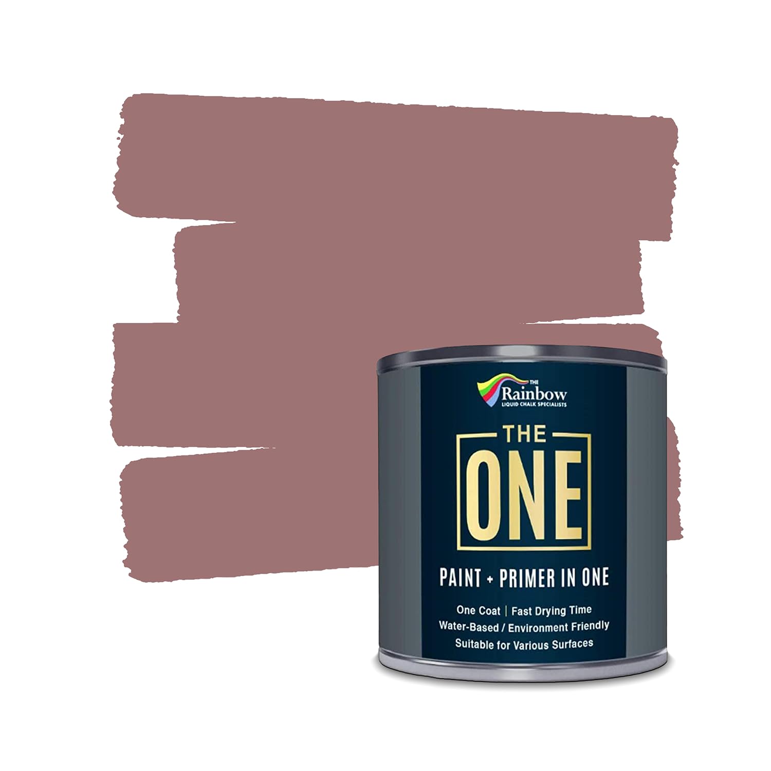THE ONE All-In-One Paint & Primer - Dark Pink Gloss, 1 L | Multi-Surface 1 Coat Formula | Easy Indoor & Outdoor Decorating for Home & Garden Walls, Floors & Furniture | Durable, Water-Based & Low VOC