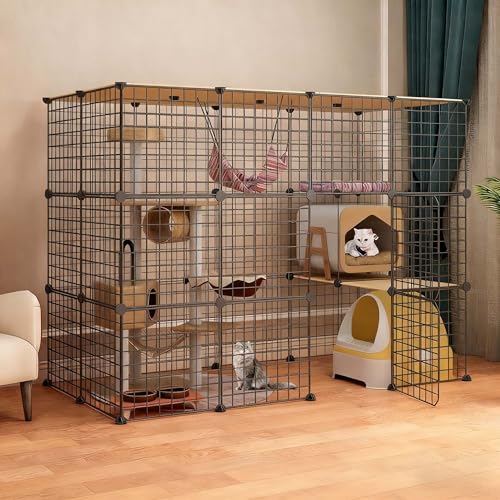 HongzyFirm �L �P�[�W �܂肽���� ��^ 3�i�g���\ ���R�ɑg�ݗ��ĉ\ �L���b�g�P�[�W �L�p�P�[�W �E���h�~ �g�C���t�� �y�b�g�Q�[�g �����p �������� �q�L���L�V�j�A�L�Ή� (10)