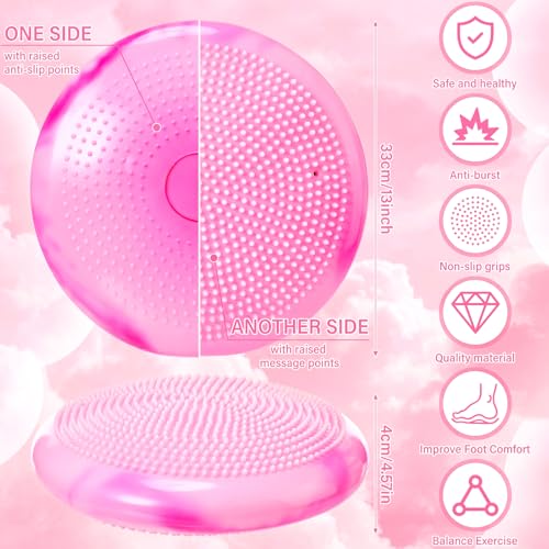 Image of Libima 4 Pcs Wiggle Seat for Kids Inflated Wobble Cushion | 13'' Sensory Flexible Seating for Classroom Elementary, Balance Disc for Student Adults Pet Training Office School Home Chair