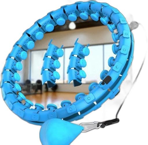 Weighted Hula Ring Hoop Weight Loss Circle Detachable with 24 Ring(52 Inch) 360 Degree Spinning Ball for Men & Women Adults Weight Loss, Smart Exercise Equipment - (Multicolour) |PK-P489-image-28