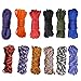 INTVN 12 Paracord Cuerda 4 mm Color 7 Núcleo Cuerdas Nylon Cuerda de Nailon para DIY webart Supervivencia,Hecho a Mano Cuerda Pulsera Llavero Tienda Cuerda Outdoor Camping 3 Metros de Largo