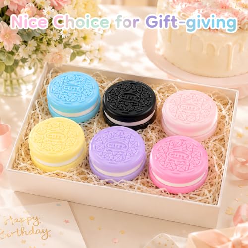 Image of 30 Pack Taba Squishy, Handmade Soft Cookie Squishy Silicone Stress Relief Toy, Cookie Squishy Toy Ultra-Soft Mochi Fidget for Stress and Anxiety Relief for Classroom, Birthday and Gifts