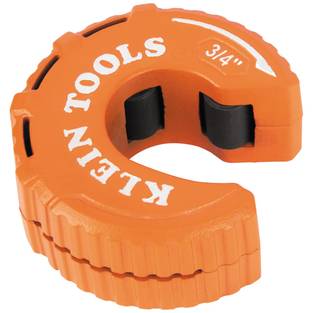 Klein Tools 50056 Coupe-tube en cuivre style C, capacité de coupe de 3/4", ultra compact pour les espaces restreints, rouleaux rotatifs libres