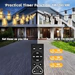 ST38 Outdoor 100FT String Lights with Remote, Waterproof Patio Lights with Dimmer and Timer, Outside Hanging Lights with 50+2 Shatterproof LED Edison Bulbs for Gazebo Backyard Deck Balcony 2200K