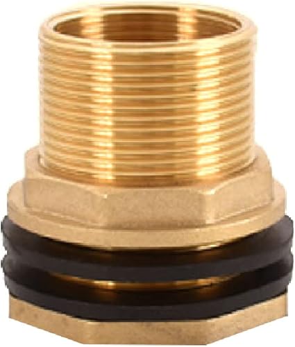 Miniatura 8 de AOPANDA Montaje de mamparo de agua, 34 NPT hembra 1 GHT macho latón conector de tanque de agua con anillos de sellado de goma, para cuerpo de