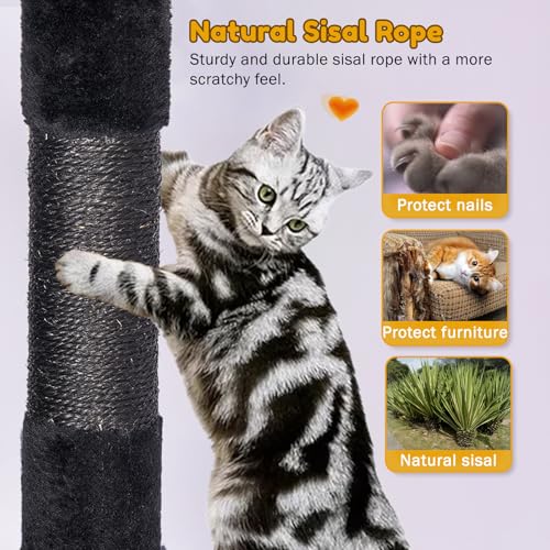 Árbol para gato grande con rascador y múltiples niveles miniatura 5