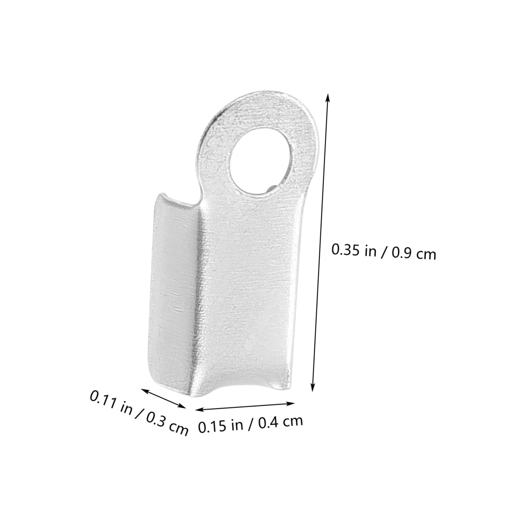 TEHAUX Jewelry Making Clamp Ends 500pcs Cord Ends Crimp Terminators Clamp End for DIY