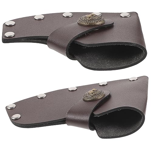 BEBEMOKO 2Pcs Portable Hatchet Cover Protector for Outdoor Activities Snap Closure Design Present for Camping Enthusiasts and Axe