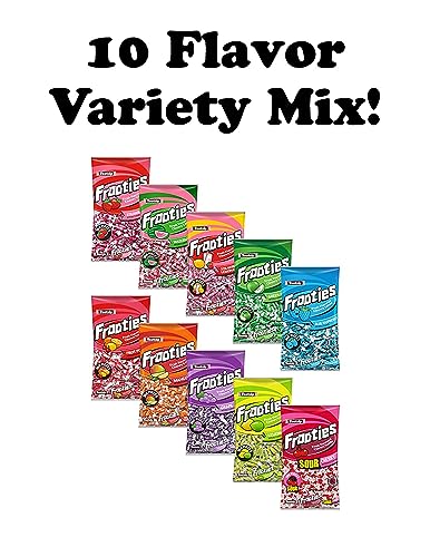 Tootsie - Tootsie Rolls 10 Flavors - 4 LB Bulk Candy - Assorted Flavor - Fruit Chews - Gluten Free - Ultimate Variety - Taffies - Individually Wrapped Candy - Buy in Bulk and Save!