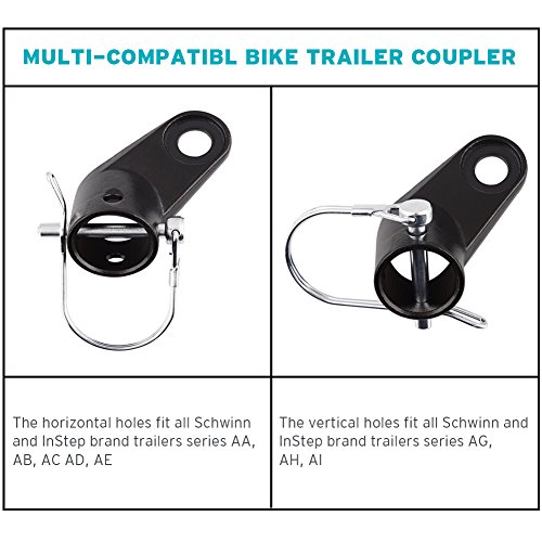 Titanker 2-Pack Bike Bicycle Trailer Coupler Attachment Angled Elbow For Instep & Schwinn Bike Trailers #TOP4