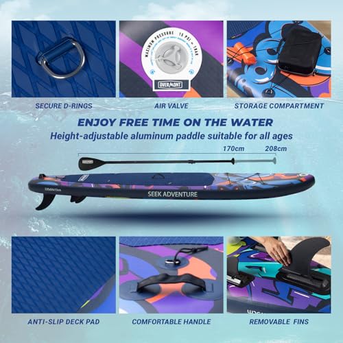 perfekt für Outdoor-Abenteuer auf See oder Fluss. - Detailansicht von Overmont SUP Board Set Test 2026 – Dealfoxx.de