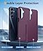 FNTCASE for Galaxy A17/A16 5G Phone Case - Samsung A17 Military Grade Drop Protection, 14ft Drop Tested, Screen Protector Included, Anti-Slip Textured, TPU+PC Dual Layer Shockproof Cover (Burgundy)