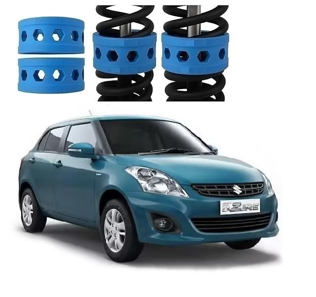POWER X Rear Coil Spring Rubber Buffer Kit for Swift Dzire [Model upto 2016] |Size C| Increases Car Height & Ground Clearance | Shock Absorber & Suspension Stabilizer Cushion | Heavy Duty TPE Material-image-6