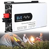 5000w 6000w 8000w 10000w 12000w De Voltaje De Onda Sinusoidal Pura Coche-Convertidor Coche 12v 24v 48v 60v 72v 96v a 110v/220v Inversor,para Portátiles, Camiones, Casas,camionetas, Casas Rodantes