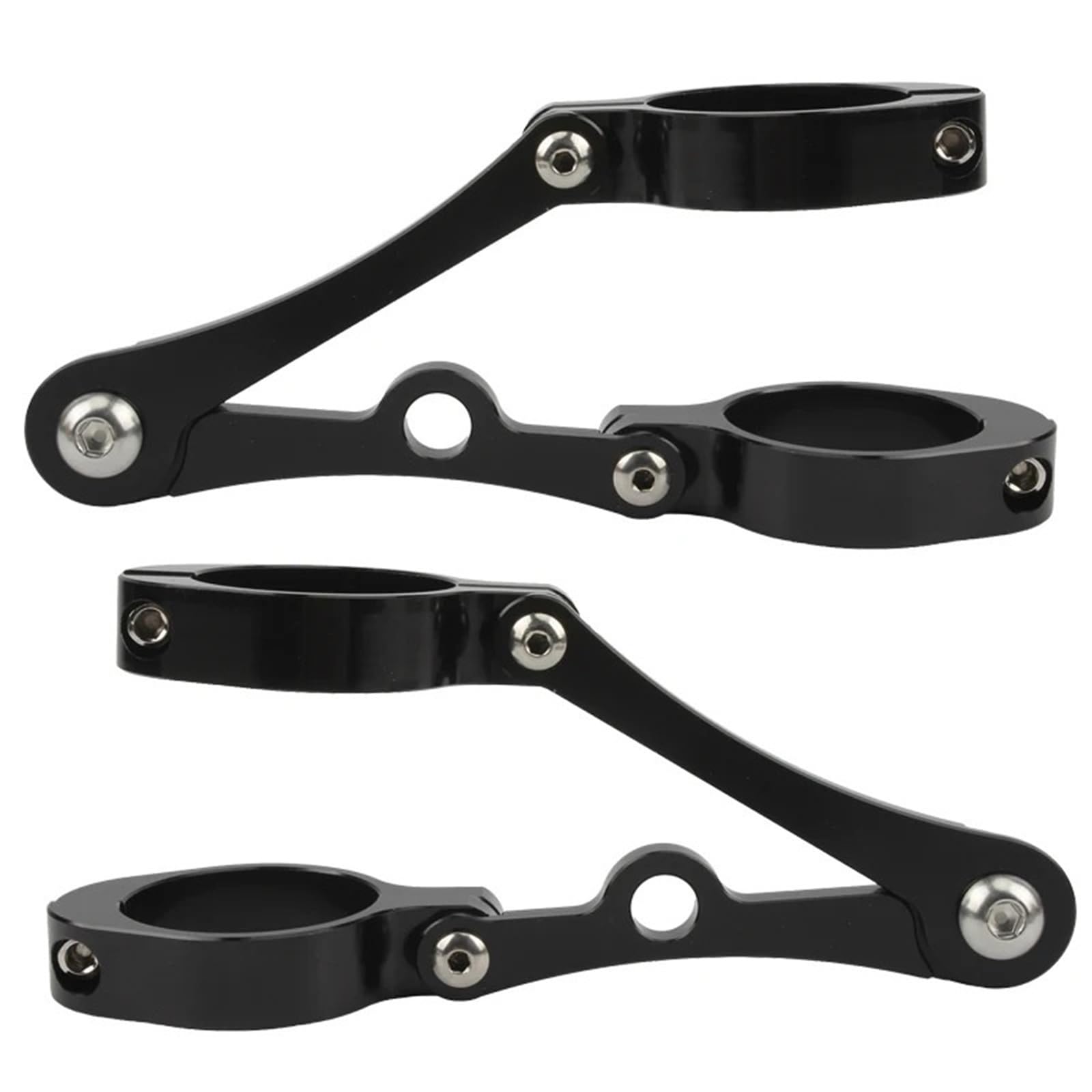 Headlight Bracket Mount Fit for Harley Mount Clamp Spotlight Holder Universal 39-41mm CNC Motorcycle Headlight Bracket Fork Tube(Black 1Pairs)