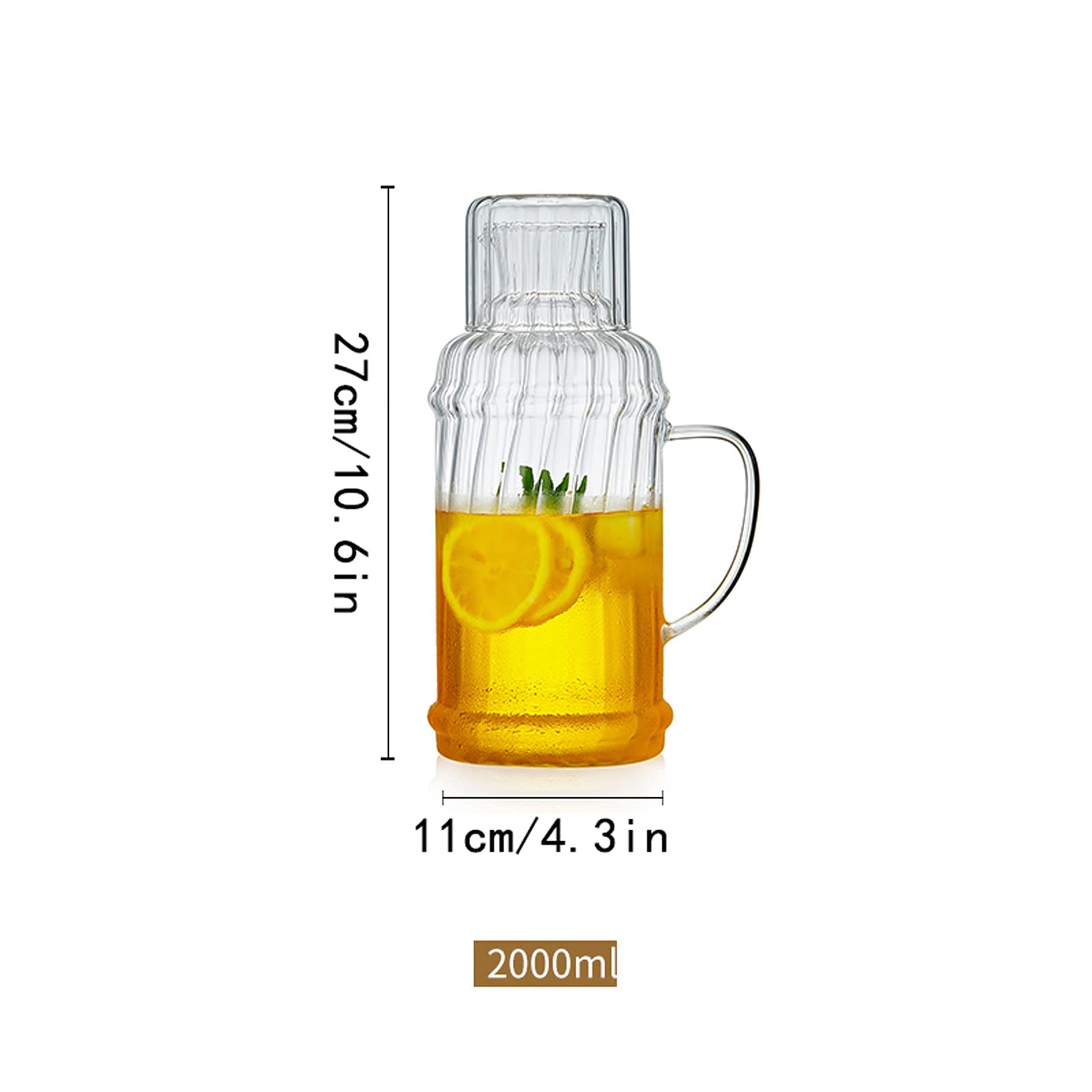 Relaxdays Carafe avec couvercle, cruche 1 litre, pichet en verre, jus, thé glacé, avec anse, filtre, transparent - Maison Relaxdays Carafe avec couvercle, cruche 1 litre, pichet en verre, jus, thé glacé, avec anse, filtre, transparent - Maison