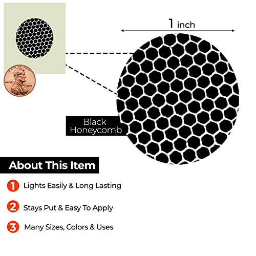 1” Circle Match Striker Stickers – 100 Pieces | Honeycomb Black Match Striker Paper With Adhesive Pre-Cut Decorative Circles | Easy Match Lighting | Available In Other Patterns #TOP1