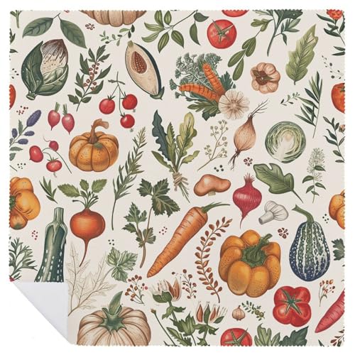 Servilletas de tela reutilizables con diseño vegetal y floral, set x4 miniatura 6