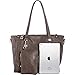 WISHESGEM Women Fashion Handbags Top-Handle Shoulder Bags PU Leather Tote Bags Crossbody Purse Dark Chestnut