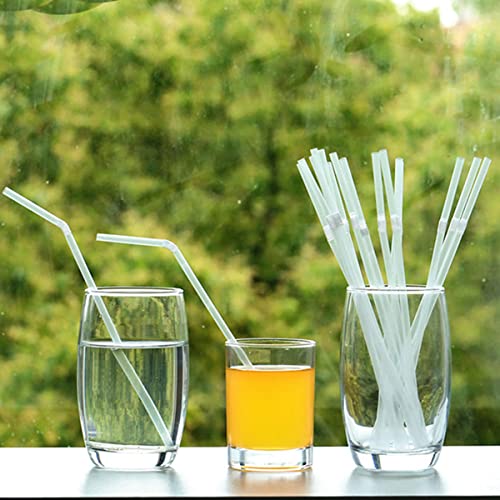 100 pitillos flexibles transparentes 21 cm miniatura 4
