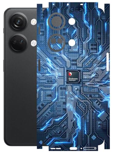 Image of AtOdds - Full Body Back Screen Guard Protector Film - Lamination Wrap Skin Sticker Compatible with ONEPLUS NORD 3 (5G) | Scratchproof Matte Finish (Circuit)